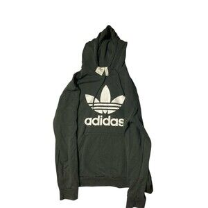 Adidas Hoodie Large Black and White Classic Large Logo Jacket Sweater Fleece